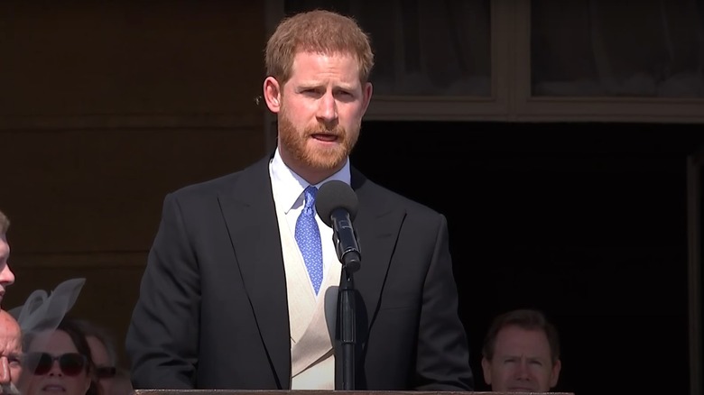 Prince Harry giving a speech