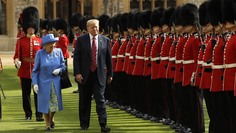 Queen Elizabeth and President Donald Trump