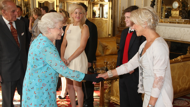 Helen Mirren meeting the Queen