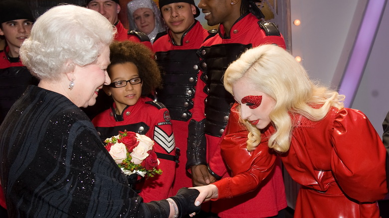 The Queen meeting Lady Gaga