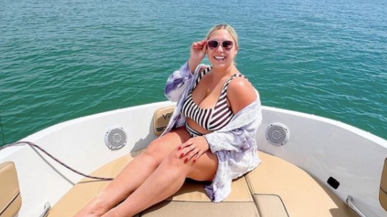 Alaina Scott on a boat