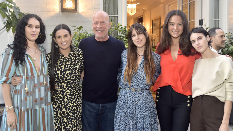 Rumer Willis, Demi Moore, Bruce Willis, Scout Willis, Emma Hemming, Tallulah Willis