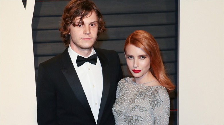 Actors Evan Peters and Emma Roberts