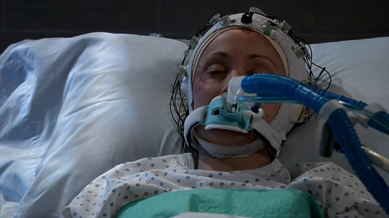 The last shot of Lulu in a coma before Rylan exited