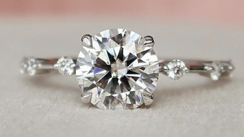 diamond ring with diamond band