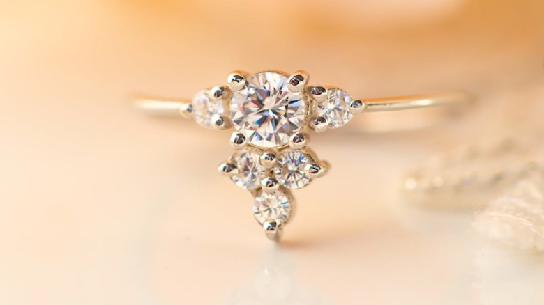 diamond cluster ring 