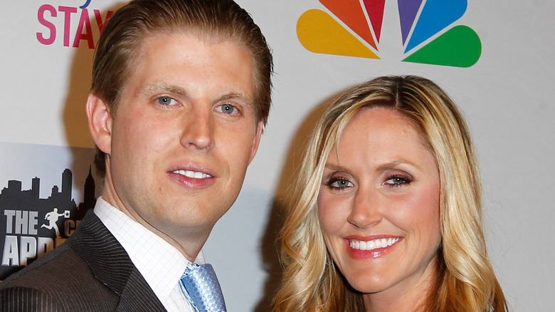 Eric Trump and Lara Trump smiling