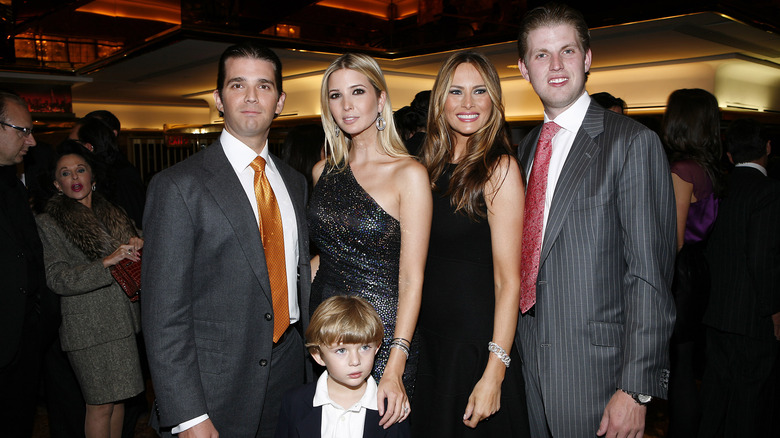 The Trump family siblings with Melania Trump