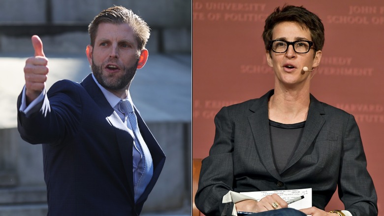 Eric Trump (L) and Rachel Maddow (R)