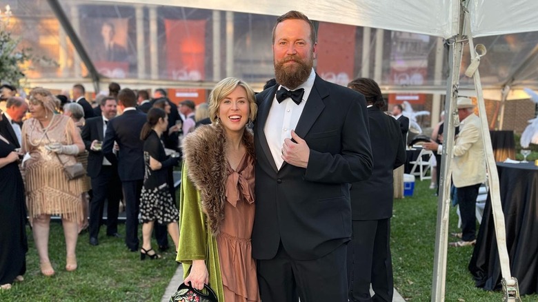 Ben wearing a suit from high school