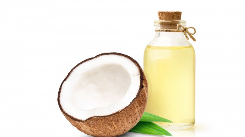 Bottle of coconut oil