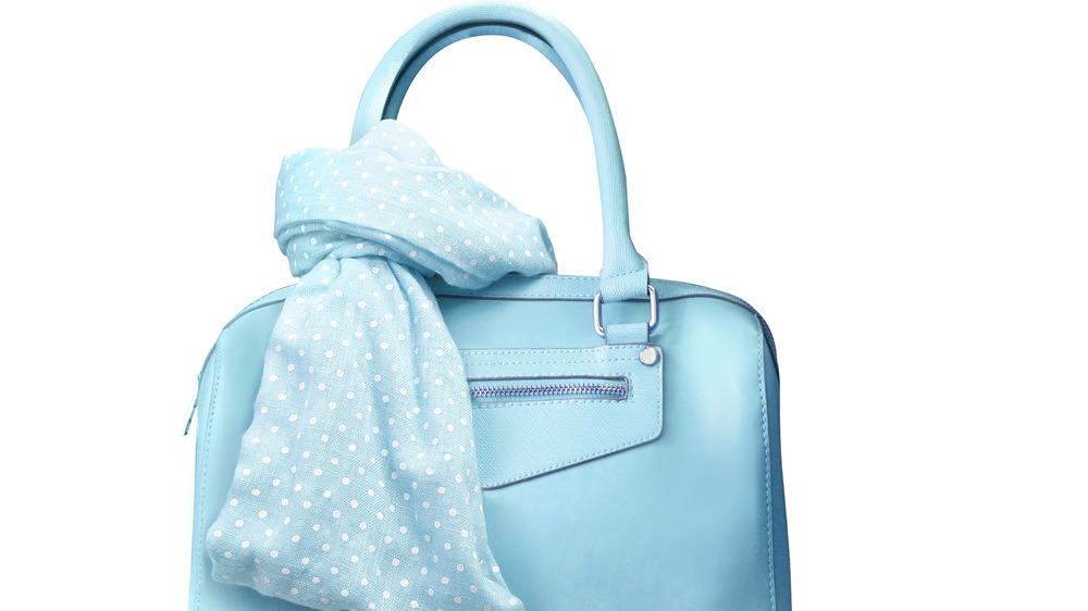 sky blue purse