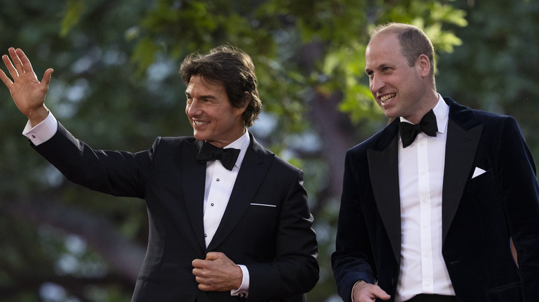 Tom Cruise and Prince William smiling