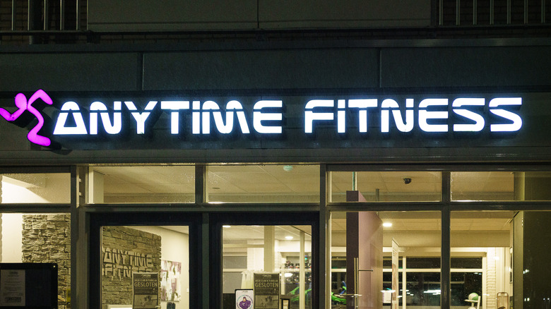 Anytime Fitness storefront and logo 