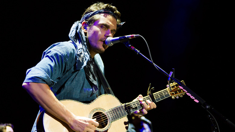 John Mayer performing