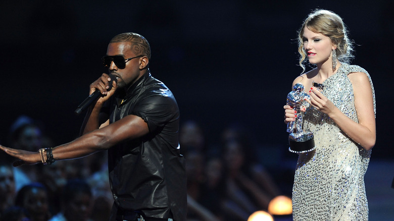 Kanye West interrupting Taylor Swift