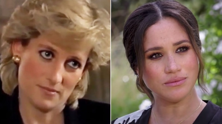 Princess Diana and Meghan Markle