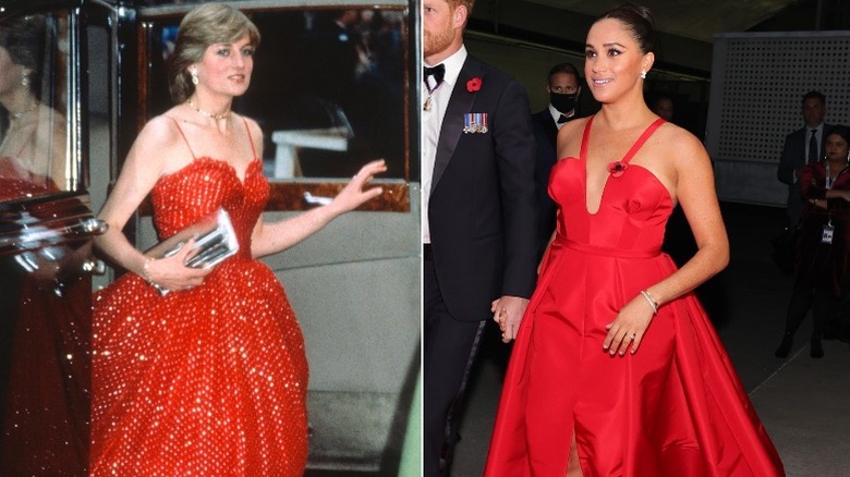 Princess Diana and Meghan Markle