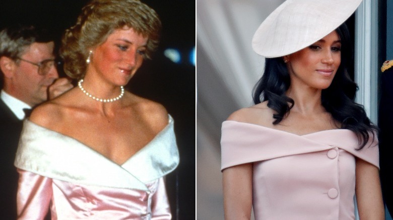 Princess Diana and Meghan Markle