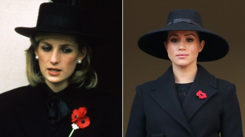 Princess Diana and Meghan Markle