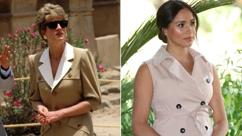 Princess Diana and Meghan Markle