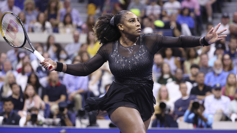 Serena Williams playing tennis