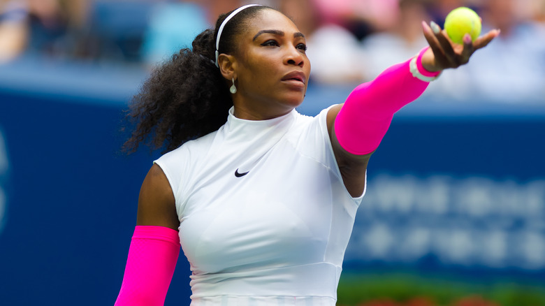 Serena Williams playing tennis