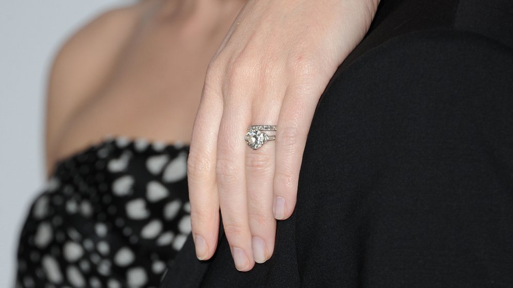 Emily Blunt's round-cut engagement ring