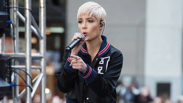 Halsey performing in 2015