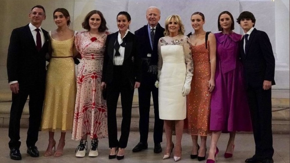 Ashley Biden and her family during inauguration night