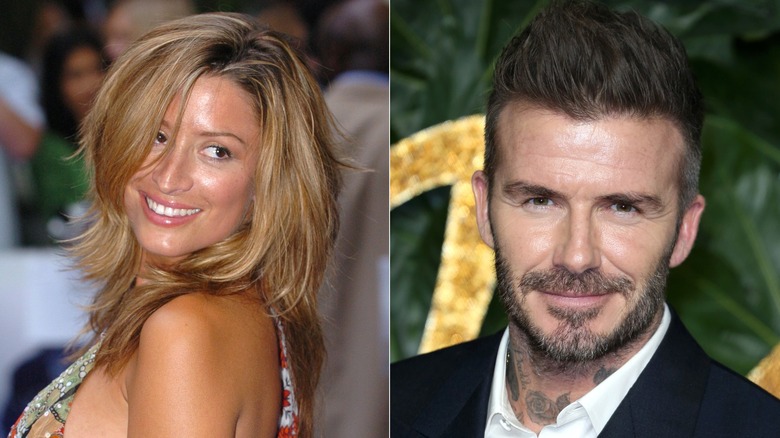 Split image of Rebecca Loos and David Beckham