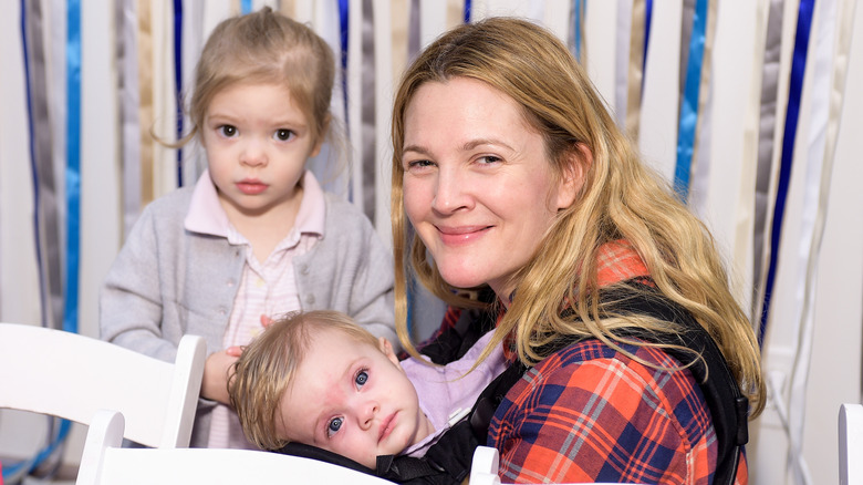 Drew Barrymore and her daughters. 