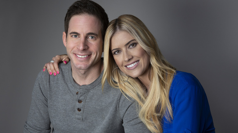 Tarek El Moussa and Christina El Moussa pose for a portrait session in Los Angeles (2017)