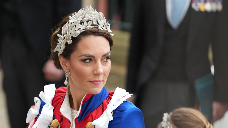 Kate Middleton wearing crown