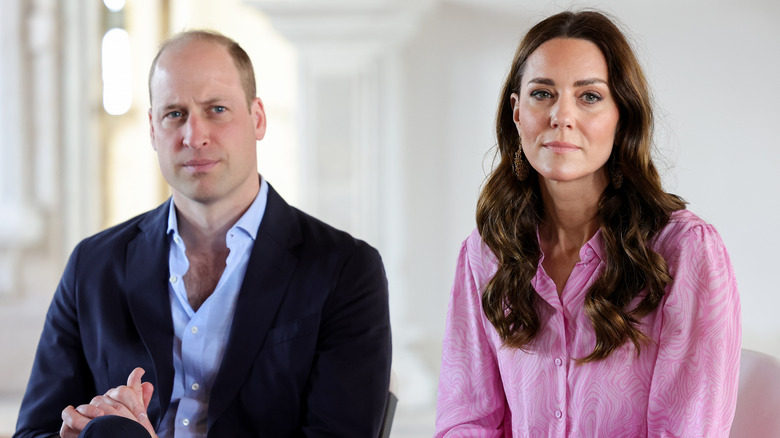 Prince William and Kate Middleton sitting