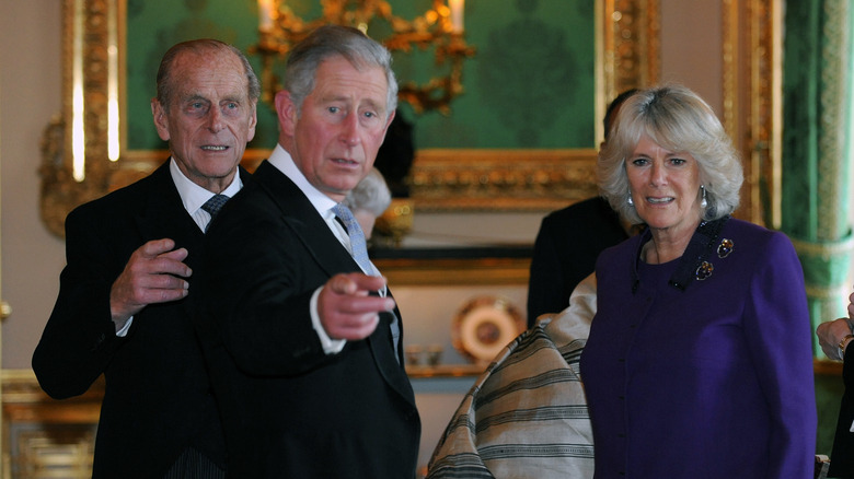 Prince Philip with King Charles and Queen Camilla