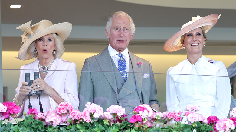 Sophie, Duchess of Edinburgh, with King Charles and Queen Camilla