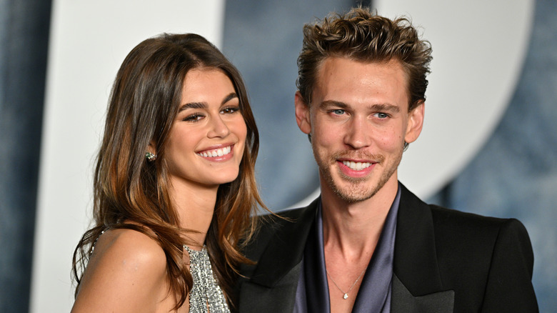 Austin Butler and Kaia Gerber  smiling