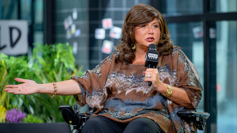 Abby Lee Miller giving an interview