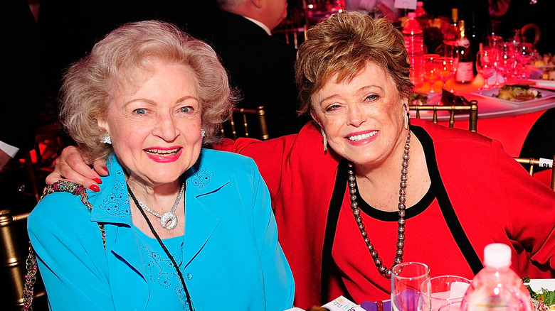 Betty White, Rue McClanahan during the 6th annual "TV Land Awards" held at Barker Hangar on June 8, 2008