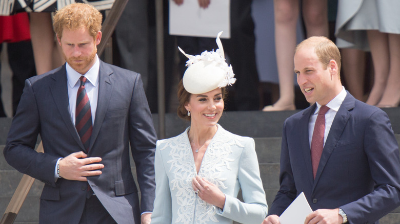 Prince Harry with Prince William and Kate Middleton 