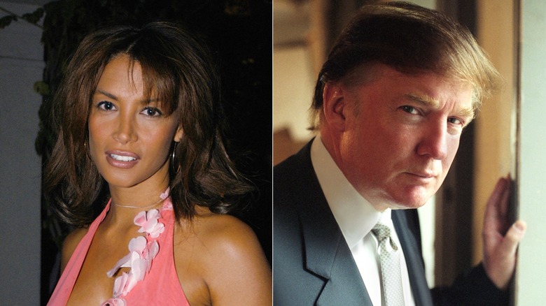 Kara Young (L) Donald Trump (R) posing