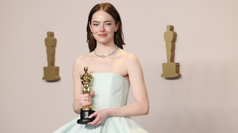 Emma Stone with her Oscar