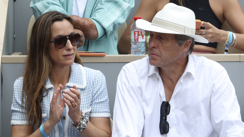 Hugh Grant and Anna Eberstein in 2023