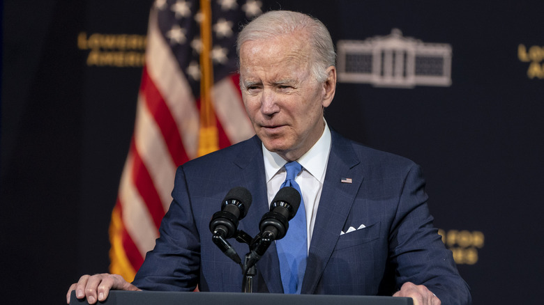 Joe Biden speaking  