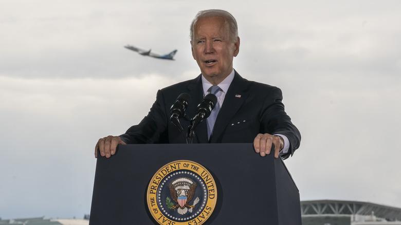 Joe Biden speaking  