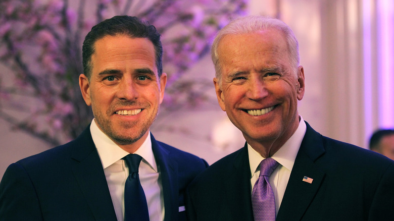 Joe and Hunter Biden smiling 