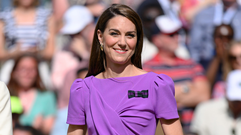 Kate Middleton smiling at Wimbledon