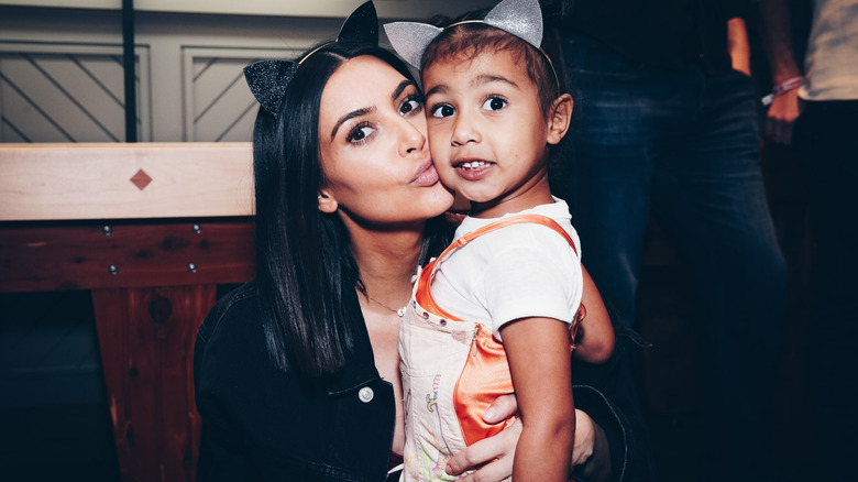 Kim Kardashian and North West 