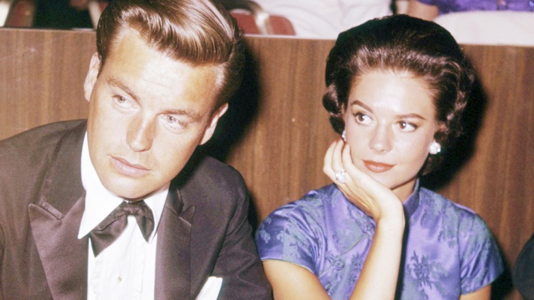 Robert Wagner and Natalie Wood looking upset